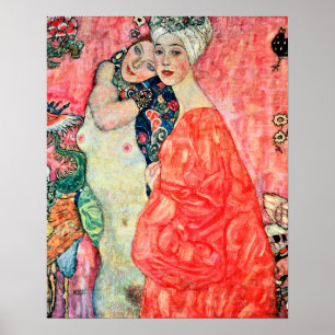 Póster Gustav Klimt - Mujeres amigas