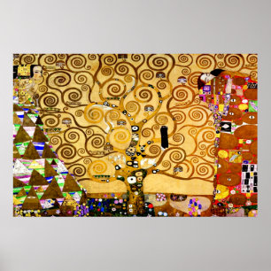 Póster Gustav Klimt Nouveau, árbol de la vida