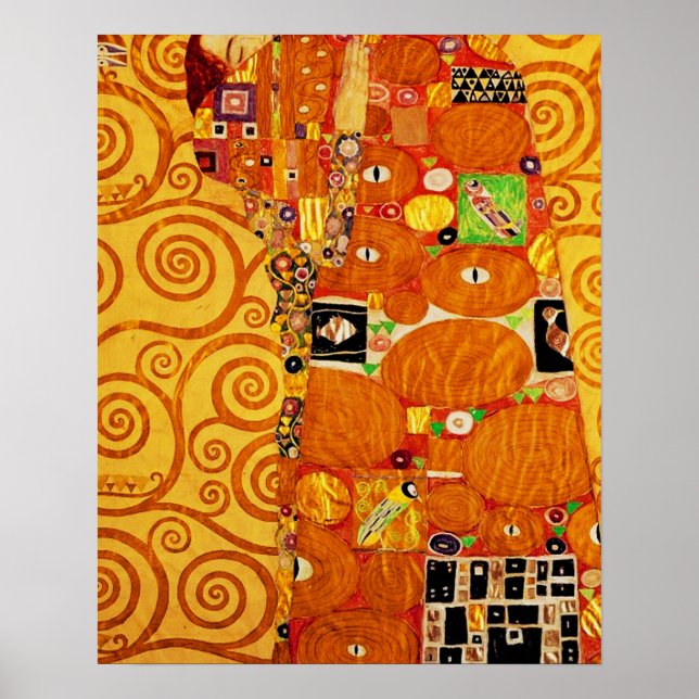 Póster Gustav Klimt Nouveau, árbol de la vida (Frente)