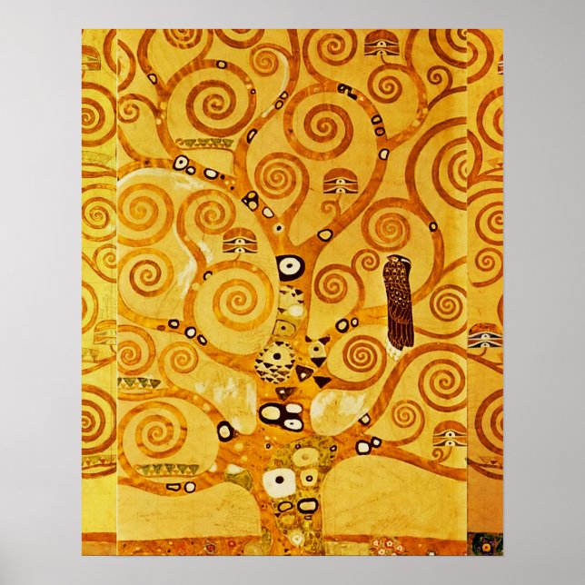Póster Gustav Klimt Nouveau, árbol de la vida (Frente)