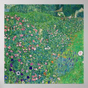 Póster Gustav Klimt - Paisaje de jardín italiano
