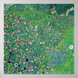 Póster Gustav Klimt - Paisaje de los jardines italianos