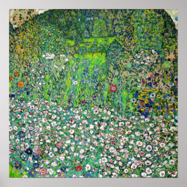 Póster Gustav Klimt - Paisaje Horticultural y cima de col