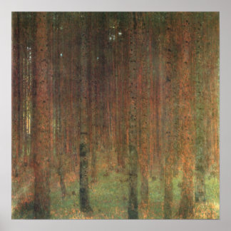 Póster Gustav Klimt - Pine Trees, 1902