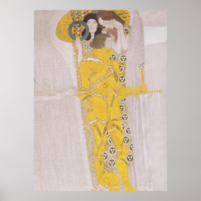 Póster Gustav Klimt Poster - beethoven frieze (Frente)