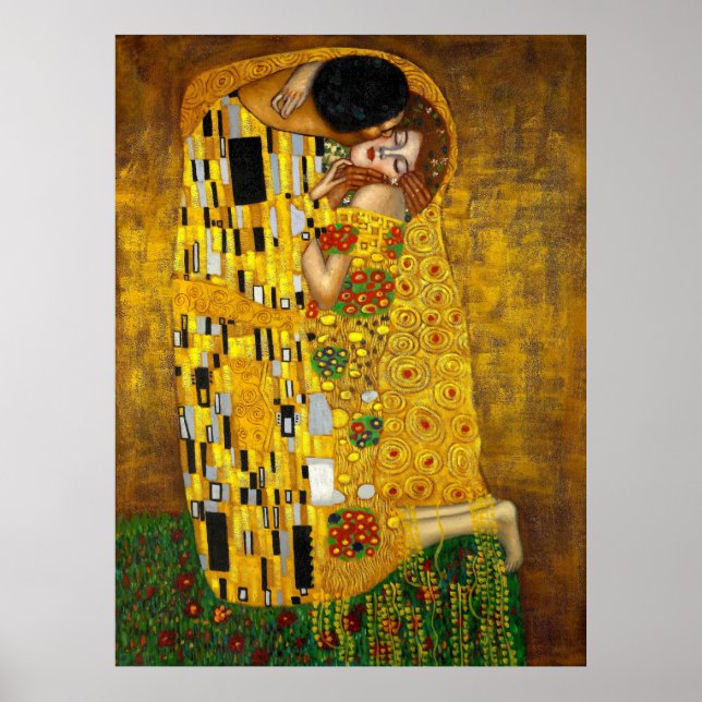 Póster Gustav Klimt Poster - el beso (Frente)