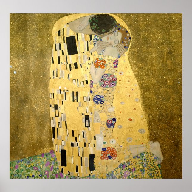 Póster Gustav Klimt Poster - el beso (Frente)