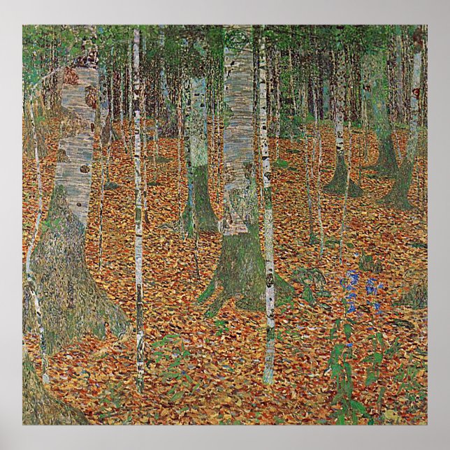 Póster Gustav Klimt Poster ~ El bosque (Frente)