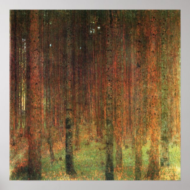 Póster Gustav Klimt - Poster paisajista Pine Forest II (Frente)