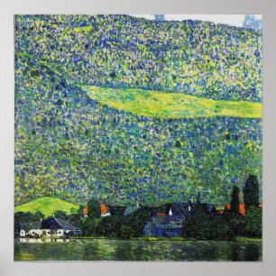 Póster Gustav Klimt Poster ~  Unterach on Lake Attersee