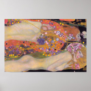 Póster Gustav Klimt - Serpientes de Agua II