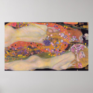 Póster Gustav Klimt - Serpientes de Agua II