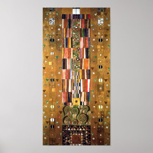 Póster Gustav Klimt Stoclet Frieze Dekor (Frente)