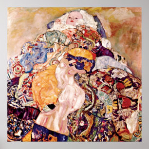 Póster Gustav Klimt - The Baby Cradle - Newborn