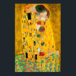 Póster Gustav Klimt The Kiss<br><div class="desc">Poster con la pintura al óleo de Gustav Klimt con la hoja de oro The Kiss (1908). Un hombre y una mujer, con brillantes colores dorados, abrazan y besan cariñosamente en un campo de flores. Un gran regalo para los amantes del arte Art Nouveau y austriaco.</div>