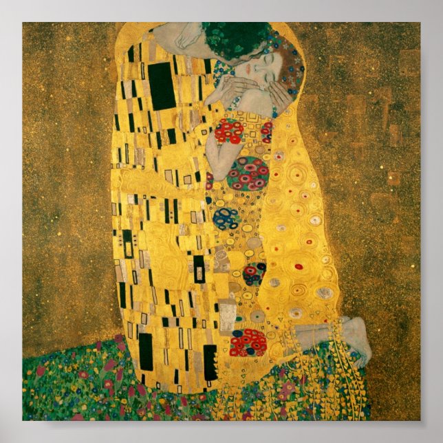 Póster Gustav Klimt // The Kiss // Der Kuss (Frente)