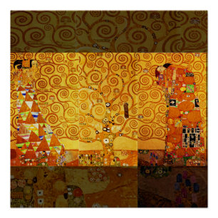 Póster Gustav Klimt Tree of Life: Simbolista Art Nouveau
