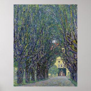 Póster Gustav Klimt's Allee at Schloss Kammer painting. 