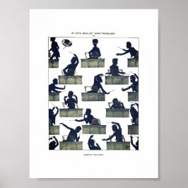 Póster Gustav Mahler Silhouette by Otto Böhler