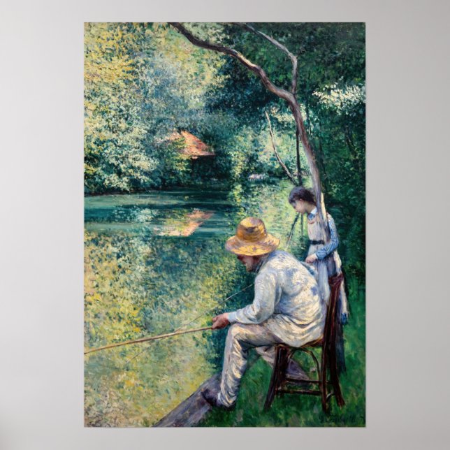 Póster Gustave Caillebotte - Angling (Frente)
