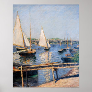 Póster Gustave Caillebotte - Barcos de vela en Argenteuil