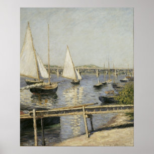 Póster Gustave Caillebotte - Barcos de vela en Argenteuil