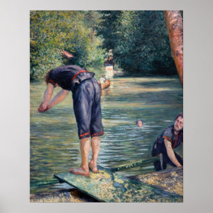 Póster Gustave Caillebotte - Bathers, Bank of the Yerres