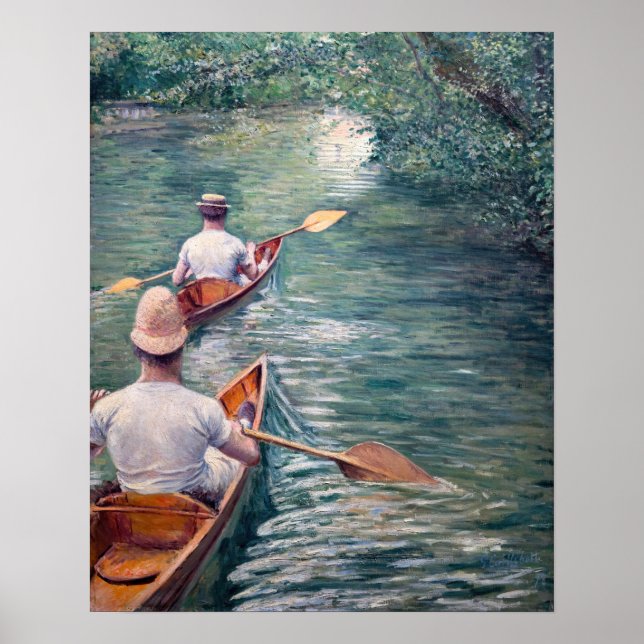 Póster Gustave Caillebotte - Canoas en el Yerres (Frente)