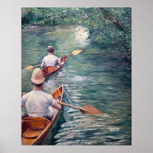 Póster Gustave Caillebotte - Canoes on the Yerres