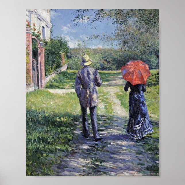 Póster Gustave Caillebotte - El Camino Alto (Frente)