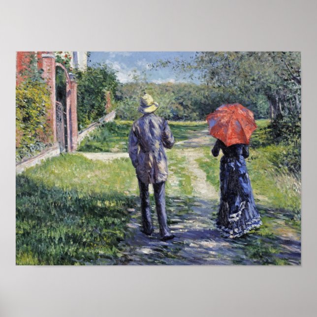 Póster Gustave Caillebotte - El Camino Alto (Frente)
