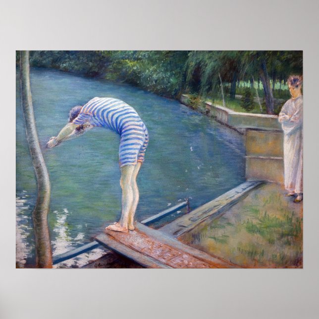 Póster Gustave Caillebotte - El Cuero / El Buceador (Frente)