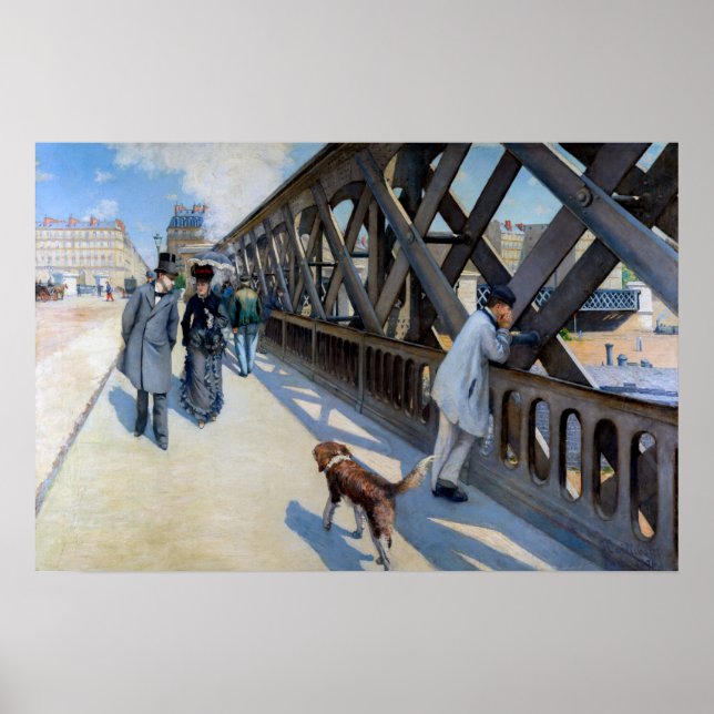 Póster Gustave Caillebotte - El Puente de Europa (Frente)
