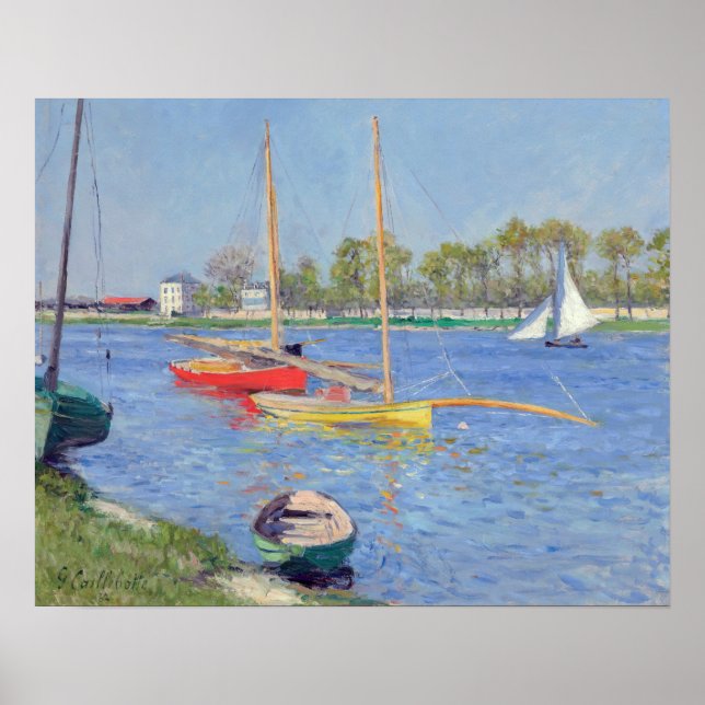 Póster Gustave Caillebotte - El Sena en Argenteuil (Frente)