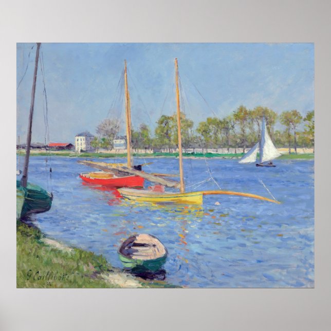 Póster Gustave Caillebotte - El Sena en Argenteuil (Frente)