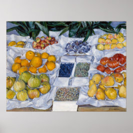 Póster Gustave Caillebotte - Fruta mostrada en un stand