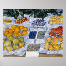 Póster Gustave Caillebotte - Frutas exhibidas en un puest