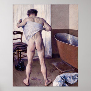 Póster Gustave Caillebotte - Hombre en su baño
