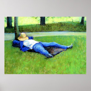 Póster Gustave Caillebotte - La siesta,
