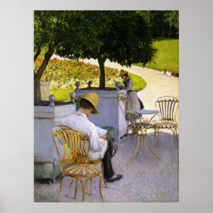 Póster Gustave Caillebotte - Los árboles Naranjas