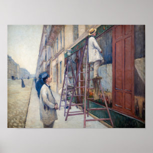 Póster Gustave Caillebotte - Los pintores de casas