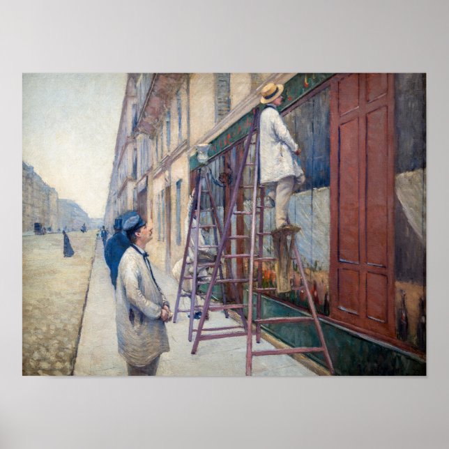 Póster Gustave Caillebotte - Los pintores de casas (Frente)