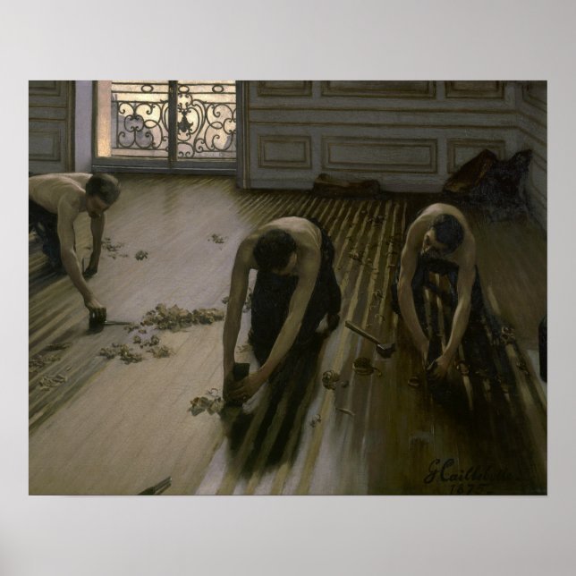 Póster Gustave Caillebotte - Los Planeadores De La Planta (Frente)