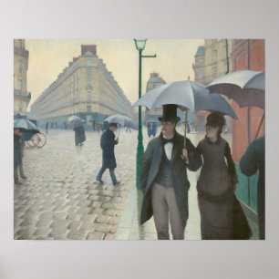 Póster Gustave Caillebotte - Paris Street; Día lluvioso