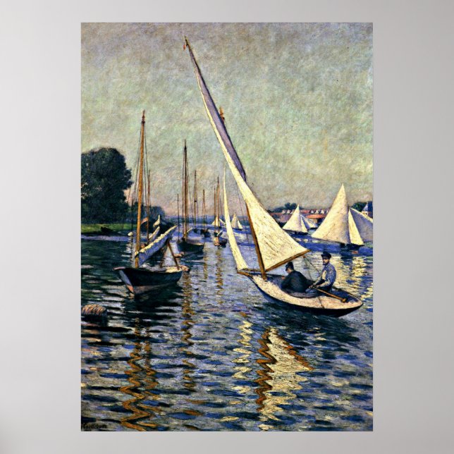 Póster Gustave Caillebotte: Regatta en Argenteuil (Frente)