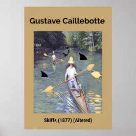 Póster Gustave Caillebotte: Skiffs (1877) (Alterado)