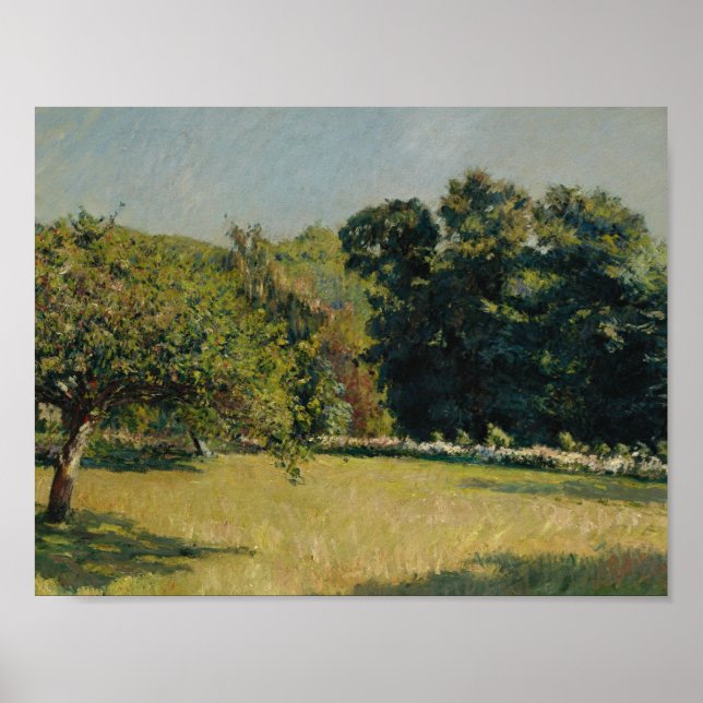 Póster Gustave Caillebotte - Un jardín en Trouville (Frente)