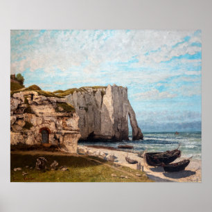 Póster Gustave Courbet - Acantilados en Etretat después d