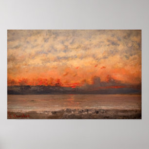 Póster Gustave Courbet - Atardecer