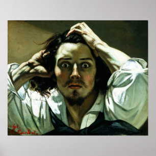 Póster Gustave Courbet - autorretrato